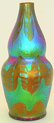 Loetz decorated gourd vase